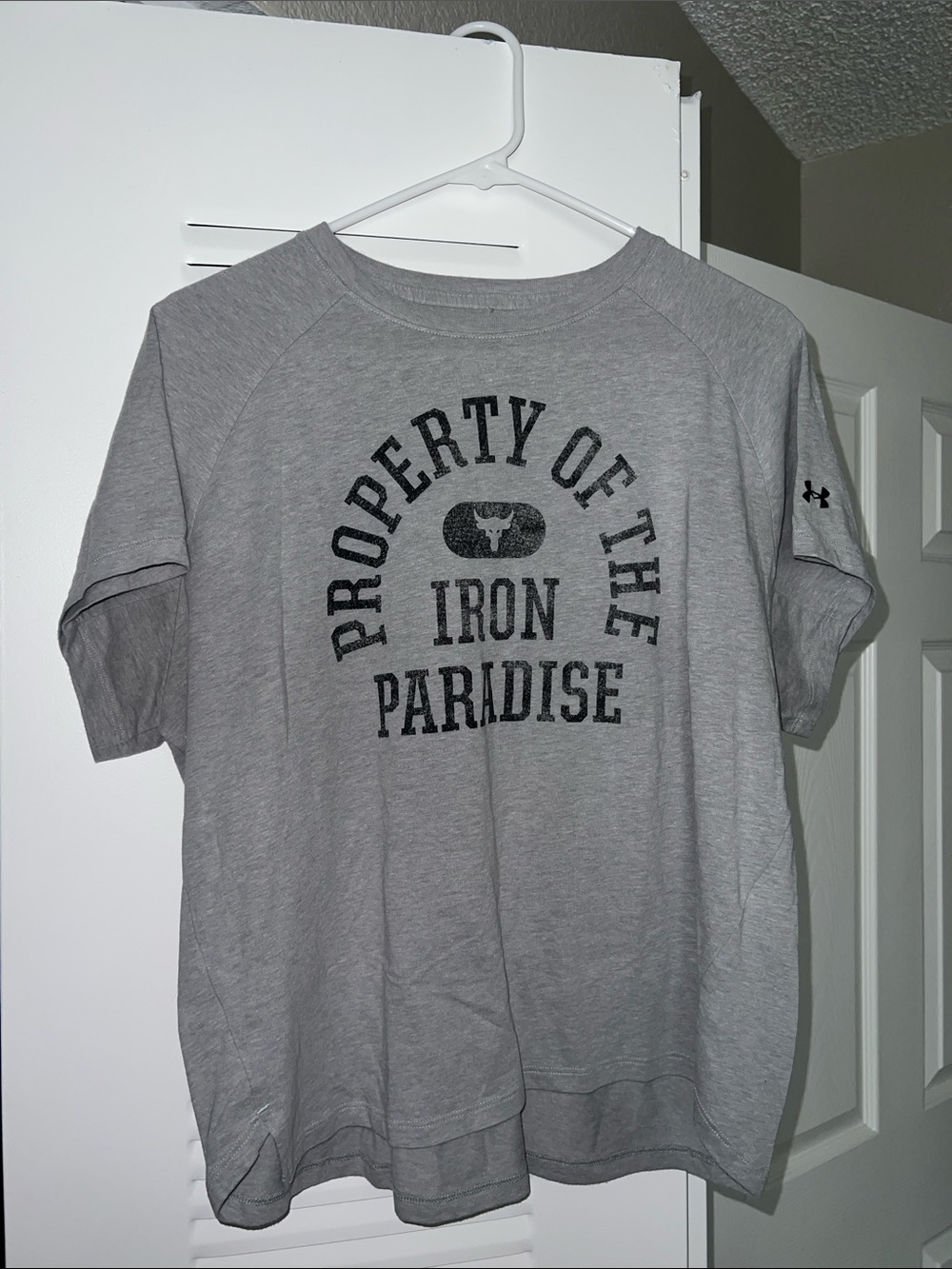 Project Rock | Gray Short-Sleeve 'Property of the Iron Paradise' Tee